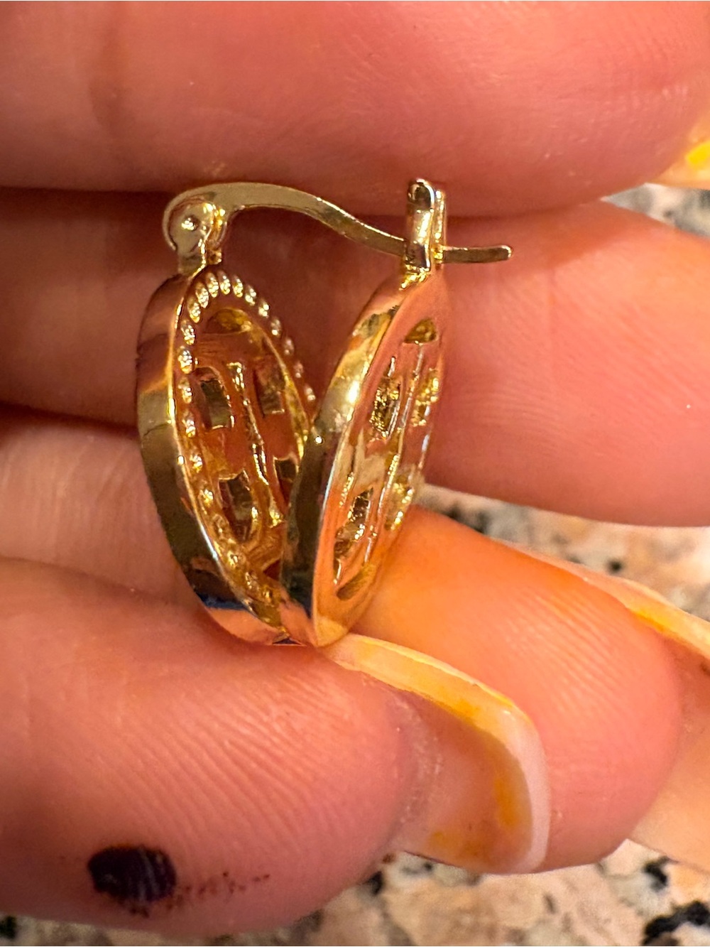 Tory Burch Gold Crystal Logo Earrings - Picture 7 of 8